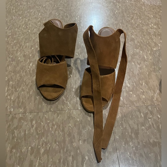 Able Suede Ankle Wrap Wedge - Picture 3 of 6